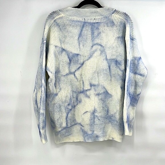 Doe and Rae white tie dye purple sweater size medium - Picture 2 of 8